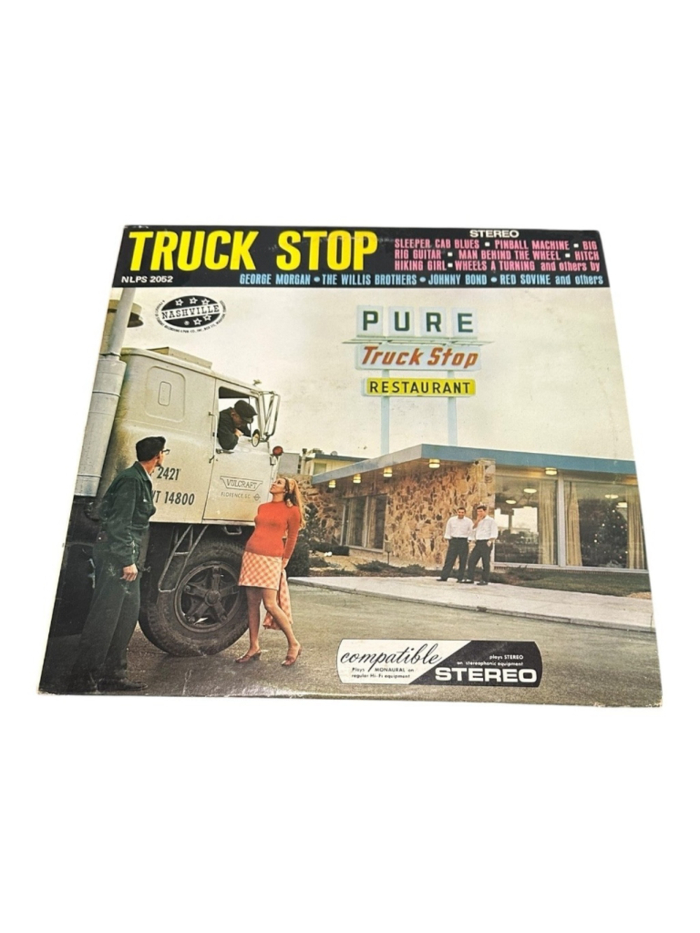 Vintage Truck Stop Vinyl LP George Morgan Red Sovine Nashville Trucking Country